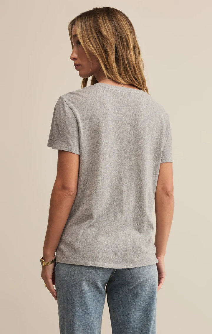 Z Supply Foundation Slub Tee Heather Grey