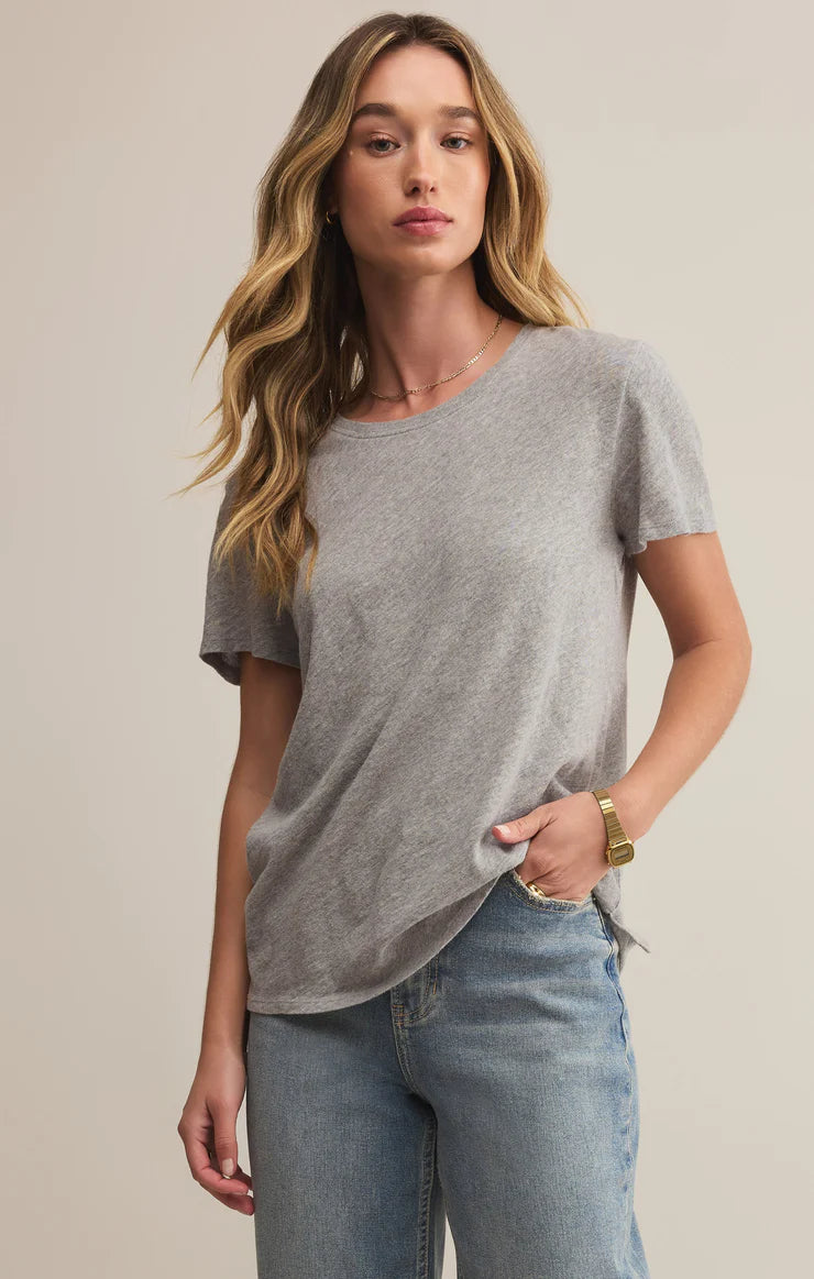 Z Supply Foundation Slub Tee Heather Grey