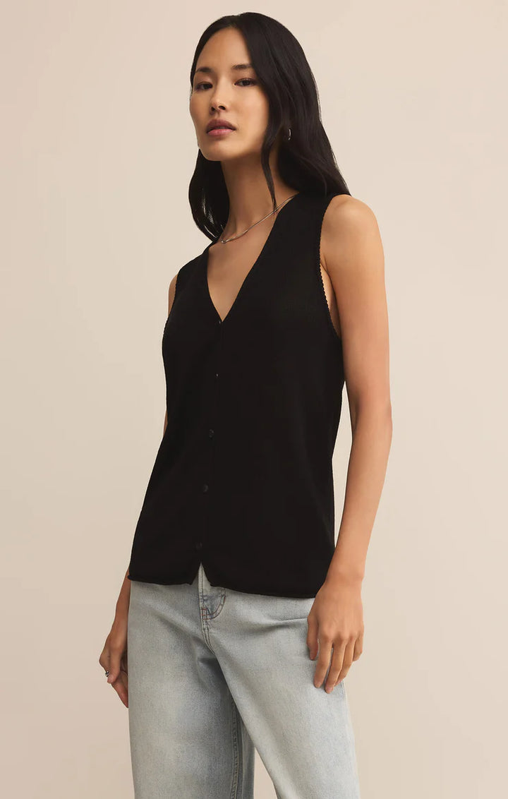 Z Supply Wanderlust Sweater Vest Black