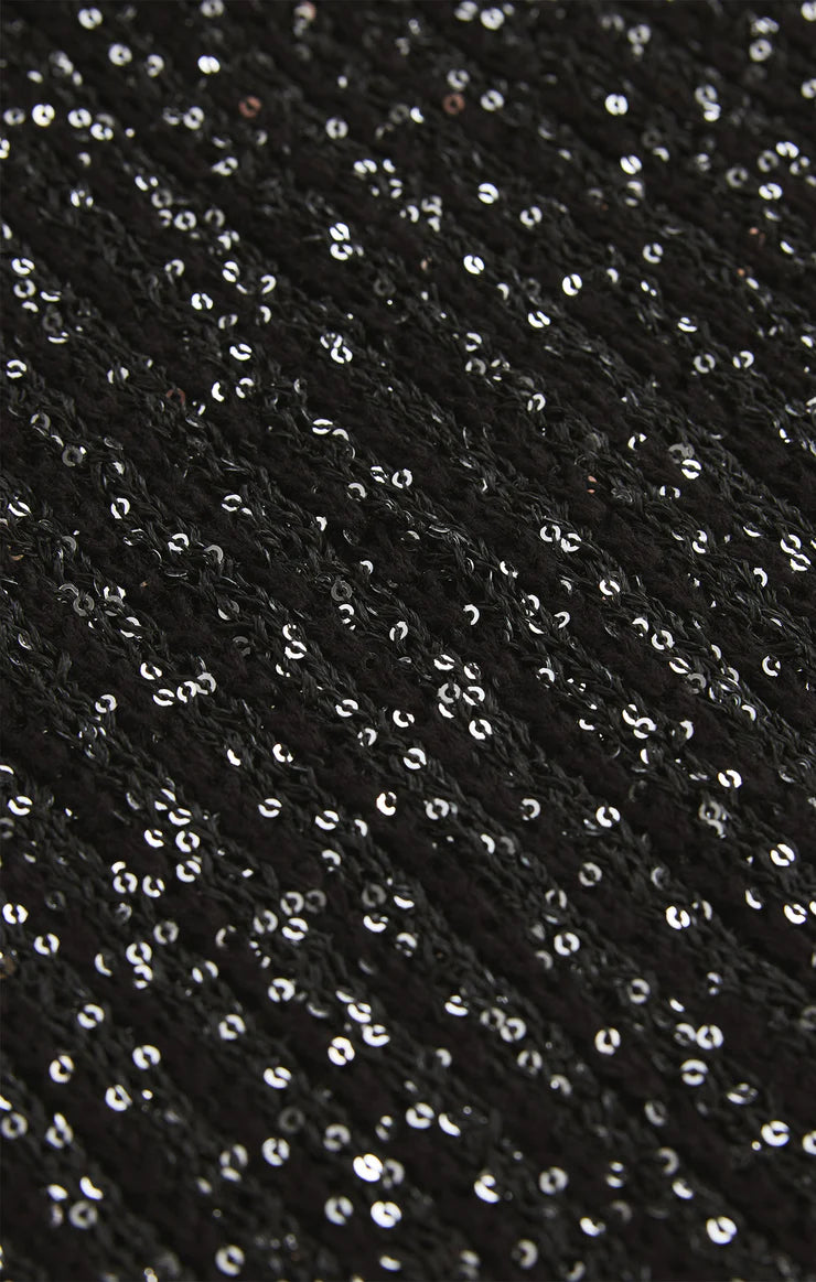 Z Supply La Marca Sequin Mini Dress in Black