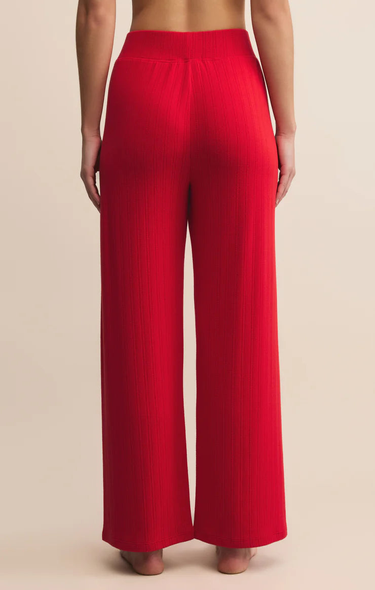 Red Z Supply stretch waist wide-leg pants worn by a person 