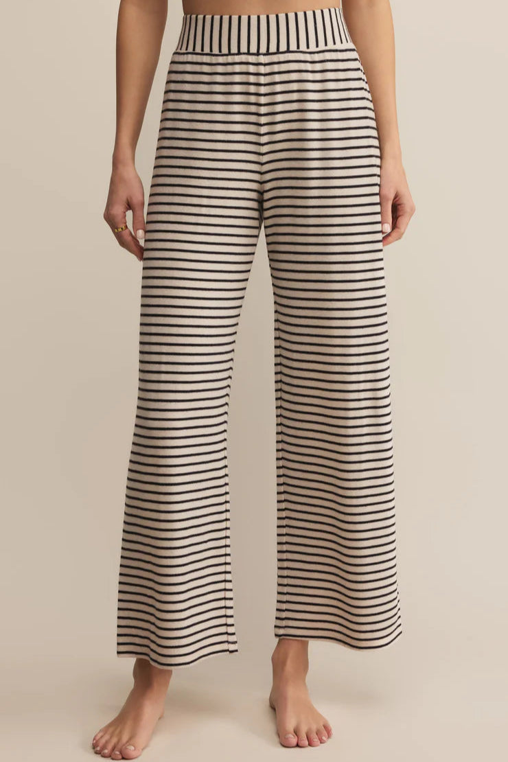 black and white striped lounge pant- part of a set from Z Supply 