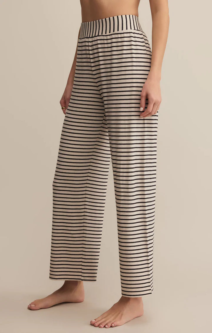black and white striped lounge pant- part of a set from Z Supply 