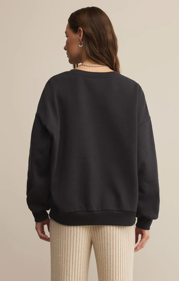 Z Supply Oversized Martini Sweatshirt Black