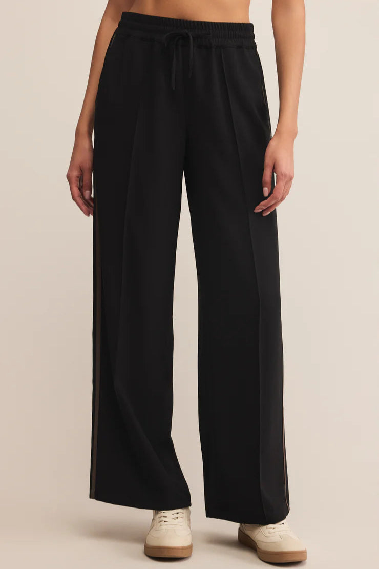 Z Supply drawstring track pant in black
