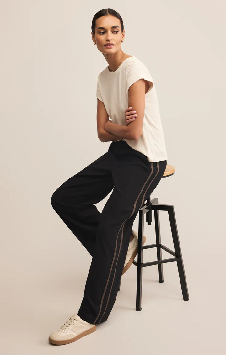 Z Supply drawstring track pant in black