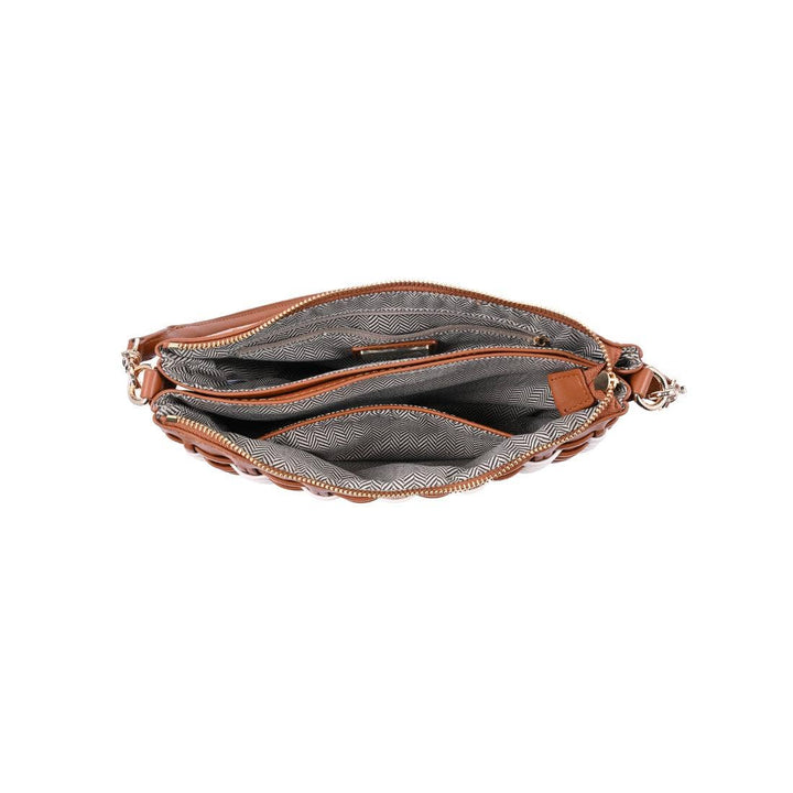 Moda Luxe Maggie Crossbody Tan Ivory