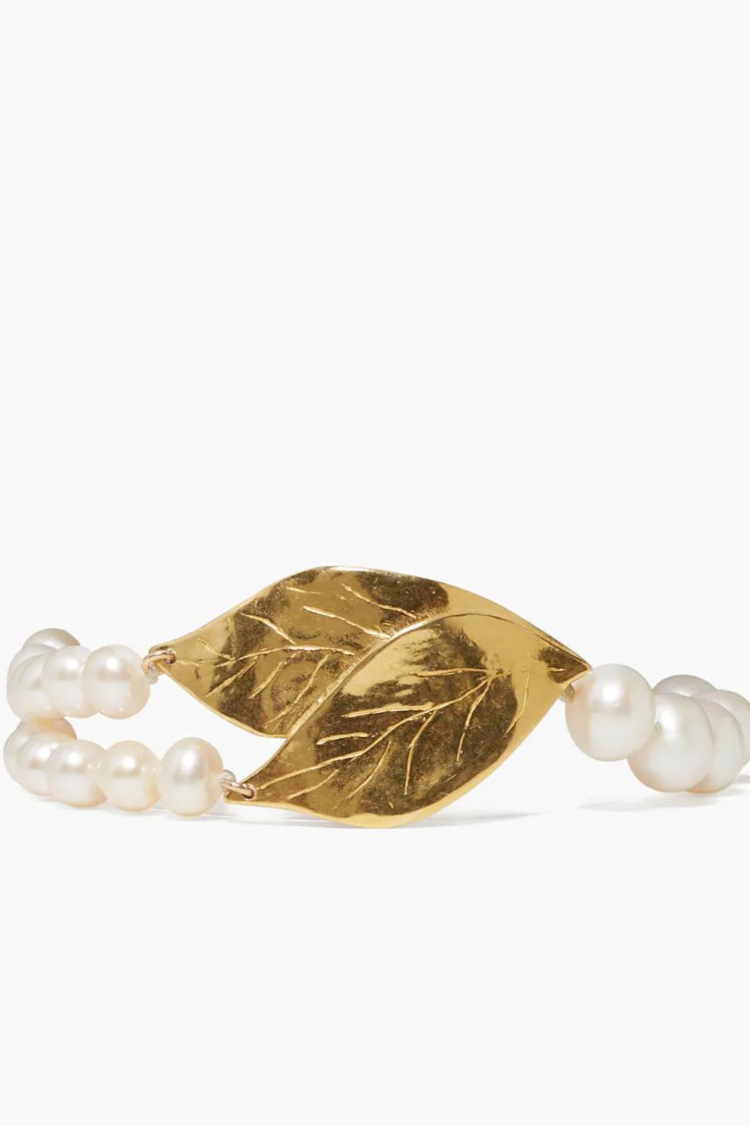 Chan Luu Falling Leaf Bracelet in White Pearl - Dear Lucy