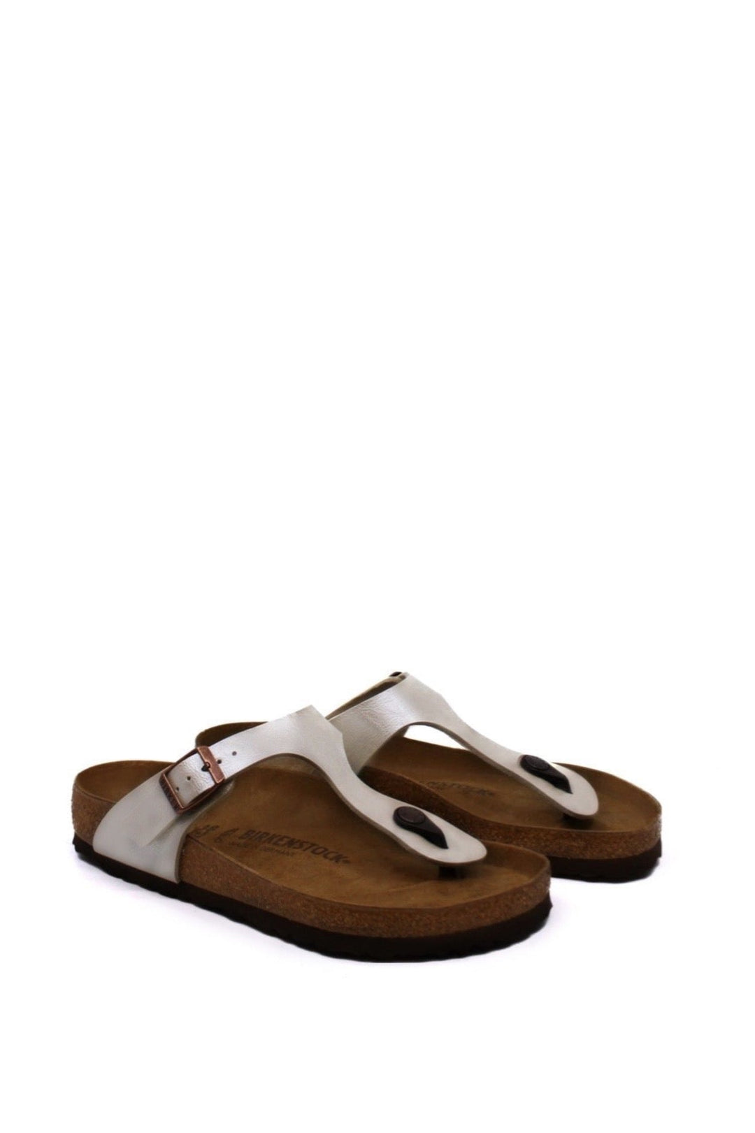Birkenstock Gizeh Graceful Pearl White Birko-Flor Regular Width