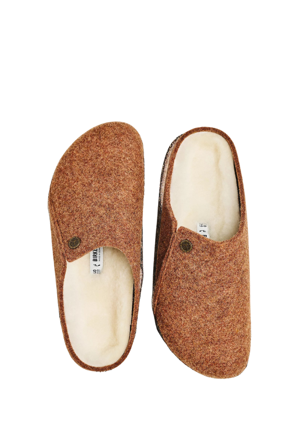 Birkenstock Zermatt Shearling Toffee/Natural Narrow - Dear Lucy