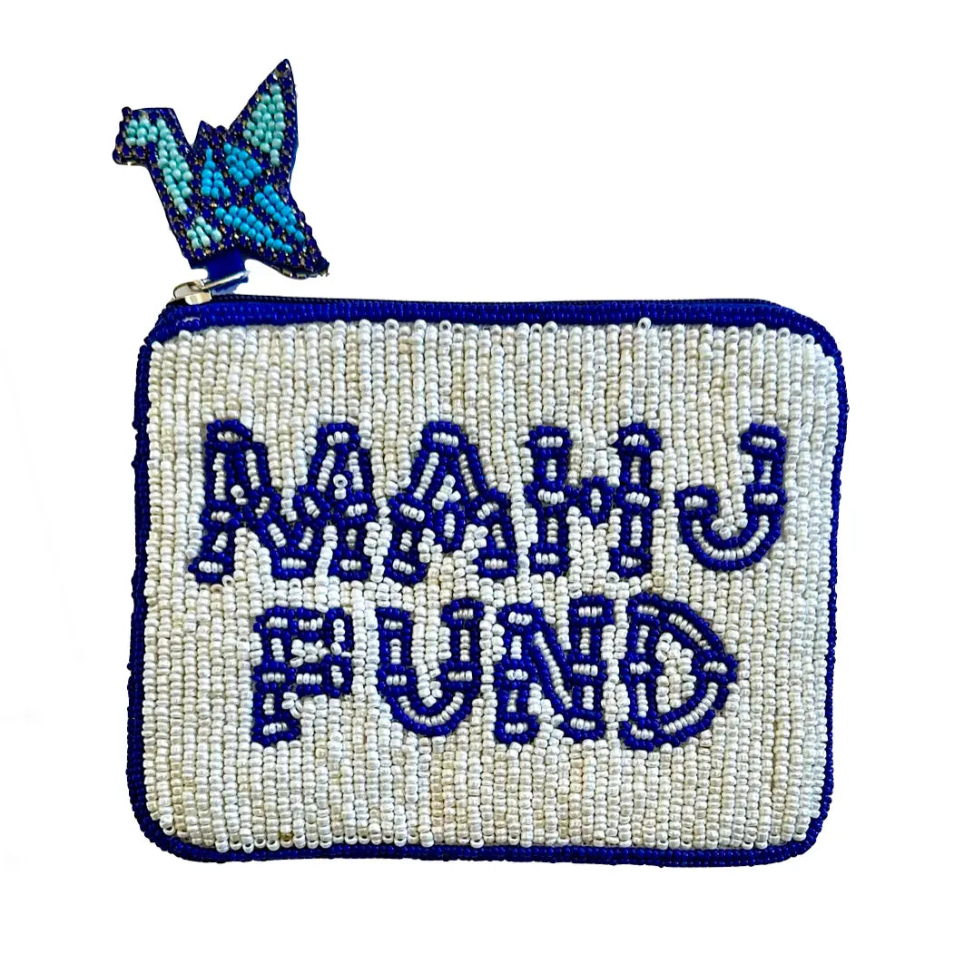 Mahjong Coin Purse, Mahj Fund, Beaded Bag - Dear Lucy