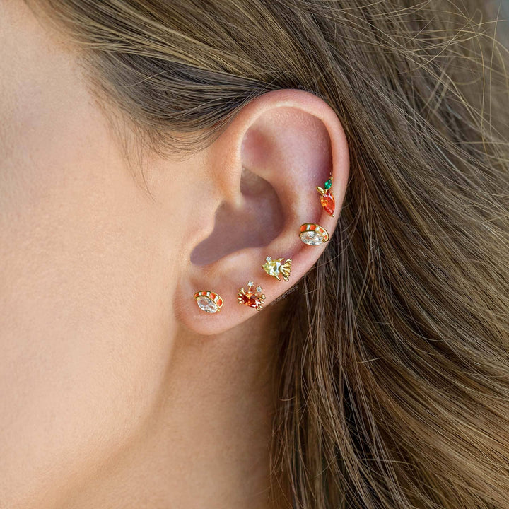 Girls Crew Salmon Nigiri Stud Earrings - Dear Lucy