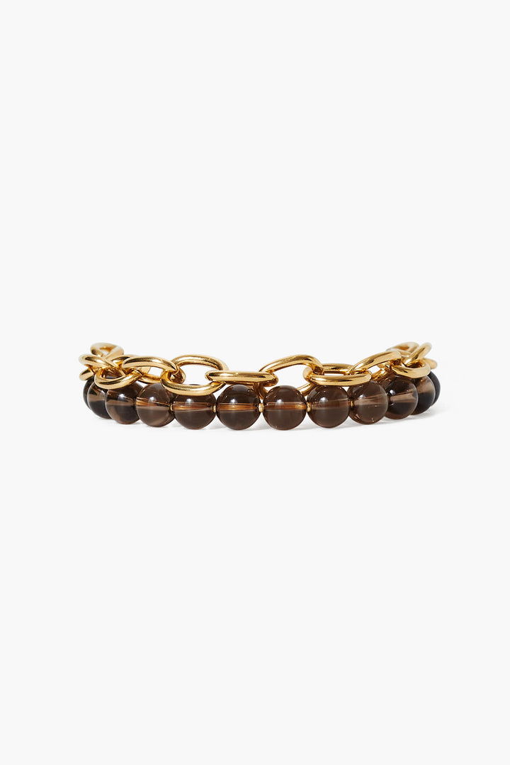 Chan Luu Esme Chain Bracelet in Smoky Quartz - Dear Lucy
Gold chain bracelet with second band beaded with smoky quartz and a lobster clasp.