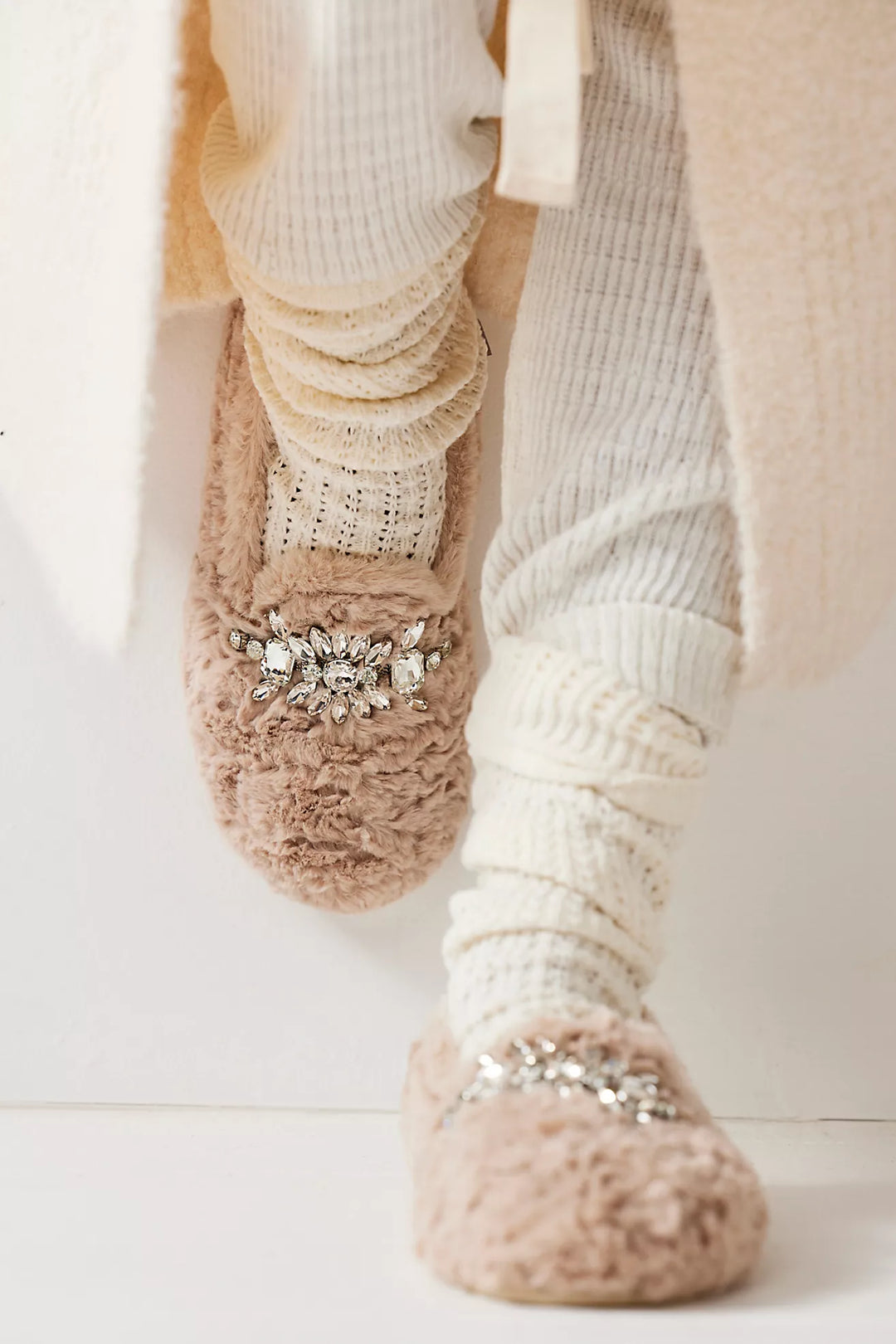 Free People Slumber Party Loafer Slipper Vanilla Latte - Dear Lucy