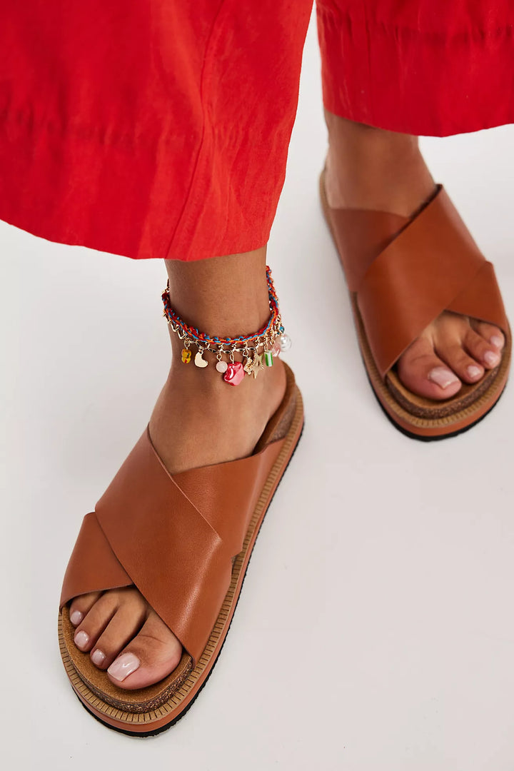 Free People Sidelines Footbed Tan - Dear Lucy