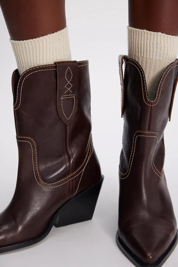 Free People Pitchfork Point Western Boot Fudgesicle - Dear Lucy