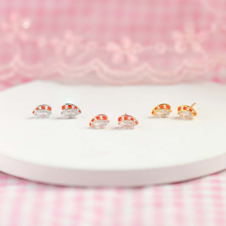 Girls Crew Salmon Nigiri Stud Earrings - Dear Lucy