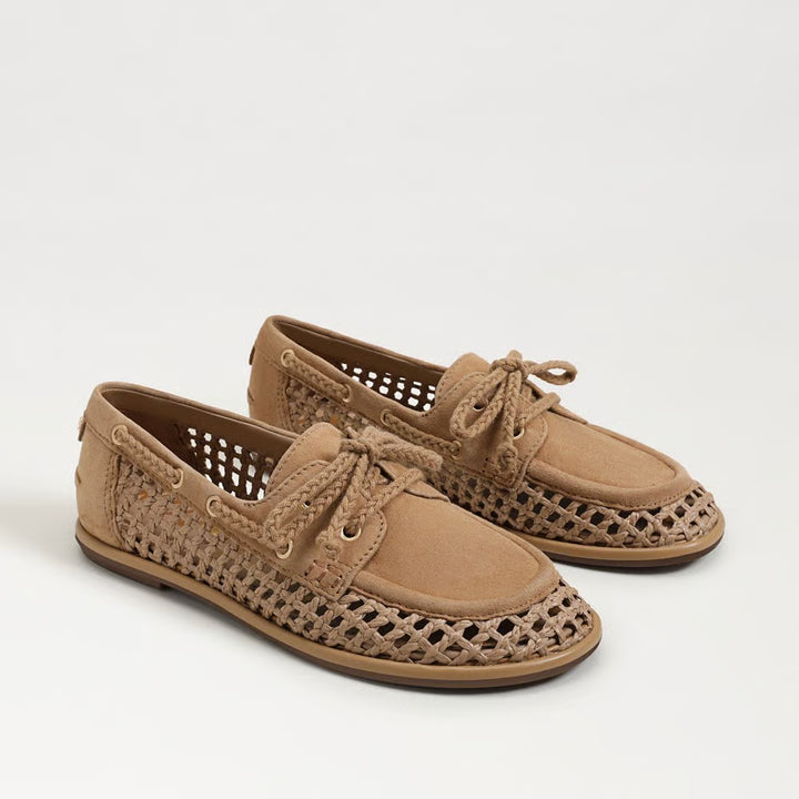 Sam Edelman Bria Woven Loafer in Cyprus Tan Suede