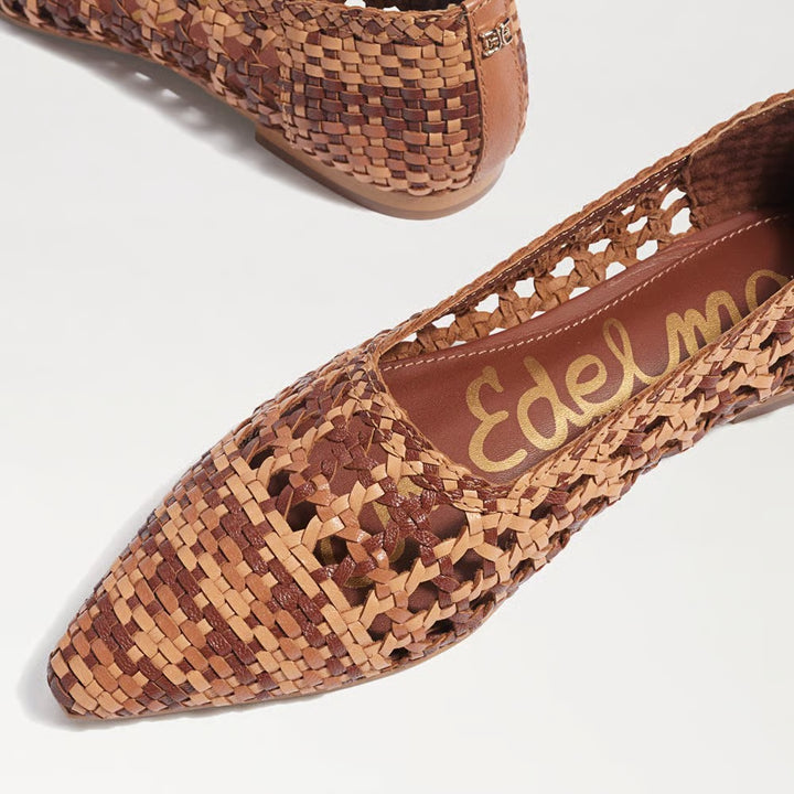 Sam Edelman Deena Ballet Flat in Saddle Multi Woven Leather