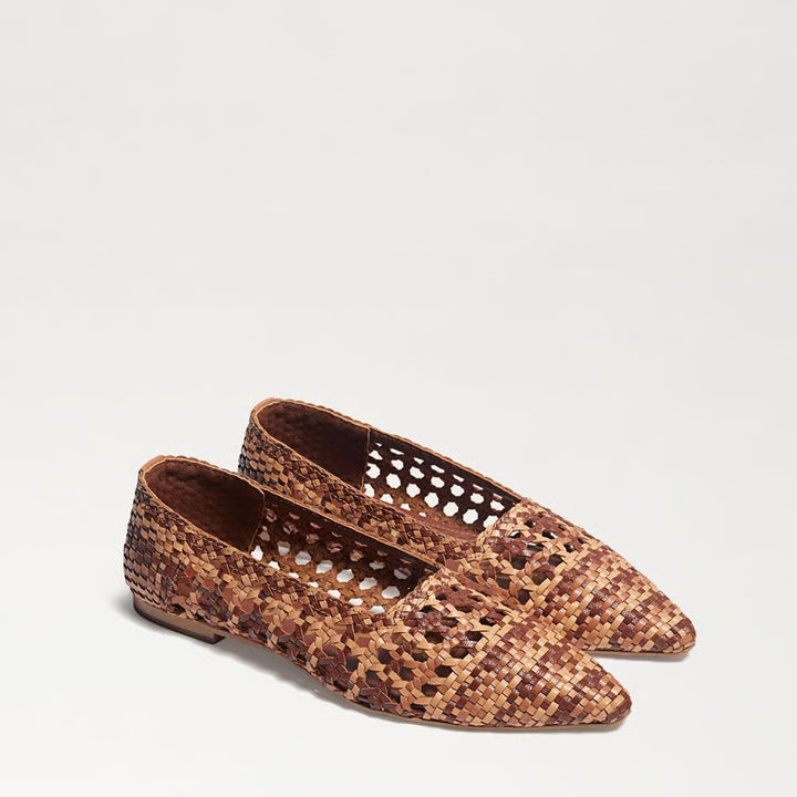 Sam Edelman Deena Ballet Flat in Saddle Multi Woven Leather