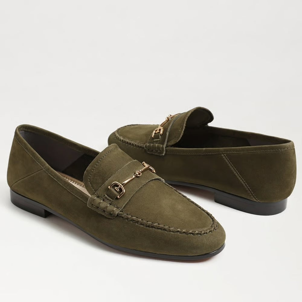 Sam Edelman Loraine Unlined Loafer – Olive Branch Nubuck Suede