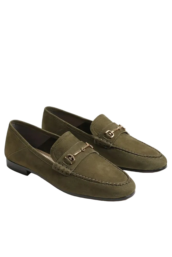 Sam Edelman Loraine Unlined Loafer – Olive Branch Nubuck Suede