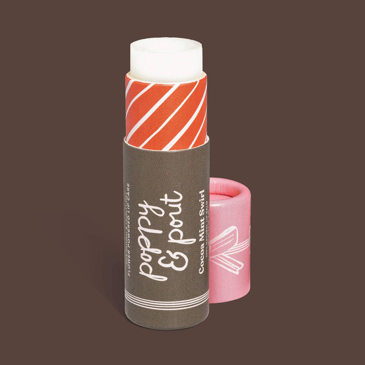 Poppy & Pout Limited Edition, Lip Balm, Holiday, Cocoa Mint Swirl - Dear Lucy