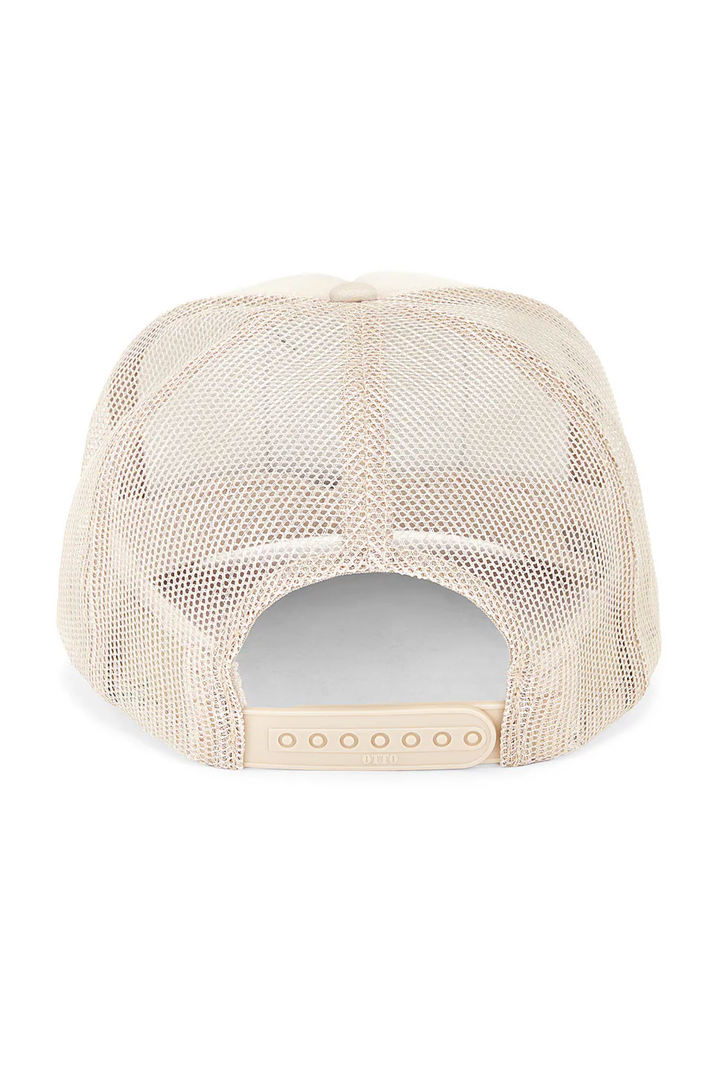 Take It Easy Trucker Hat in Tan - Dear Lucy