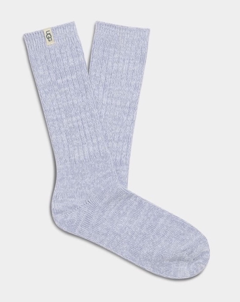UGG® Rib Knit Slouchy Crew Sock Icelandic Blue - Dear Lucy