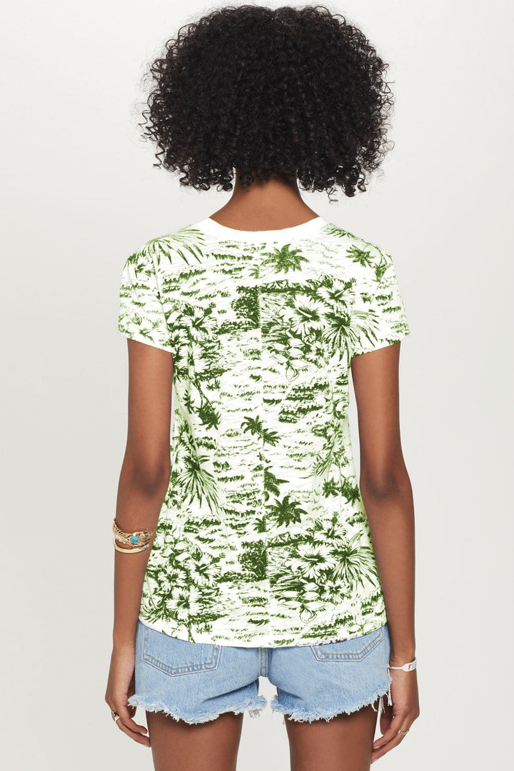 Goldie Palm Island Ringer Tee in Army - Dear Lucy