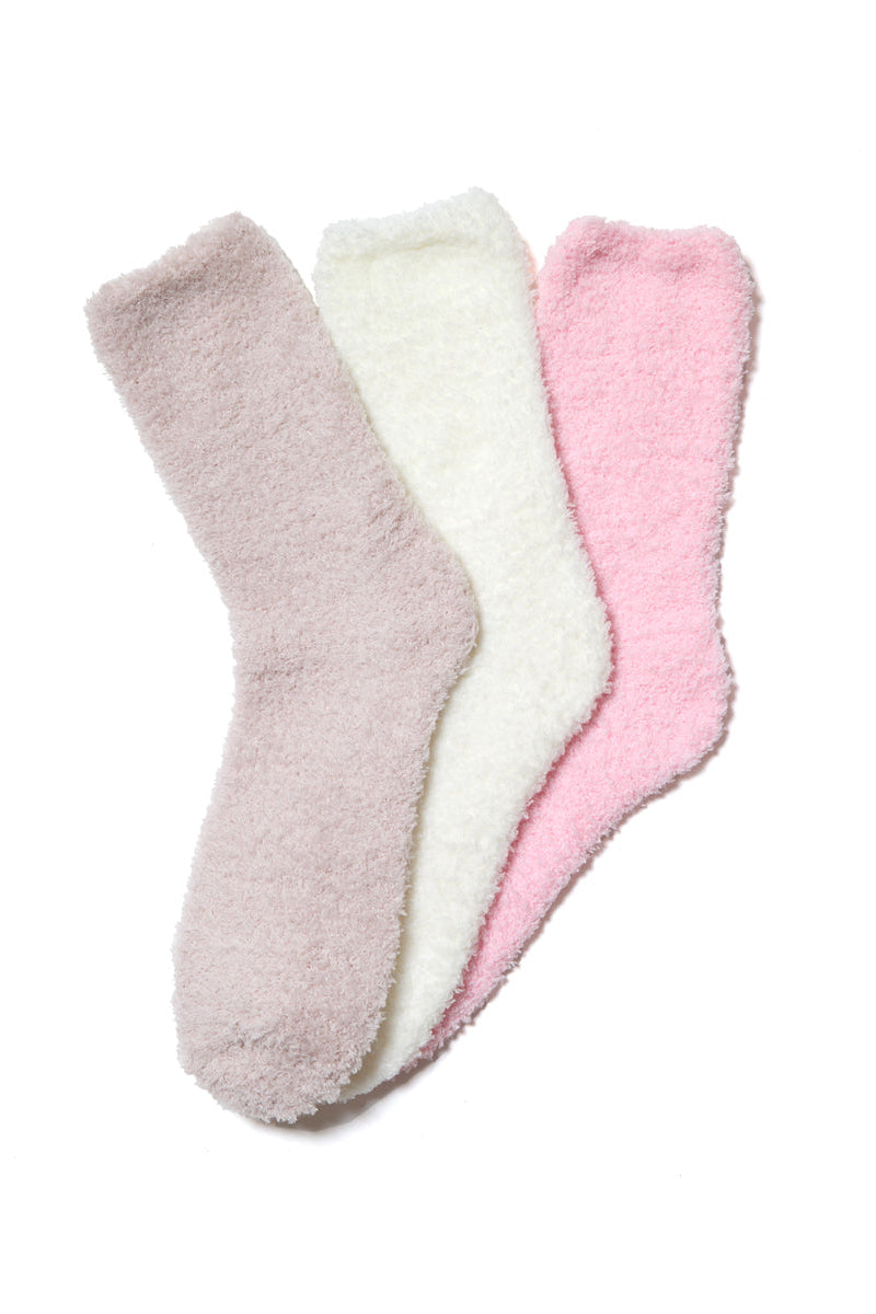 3 Pack Plush Cozy Socks