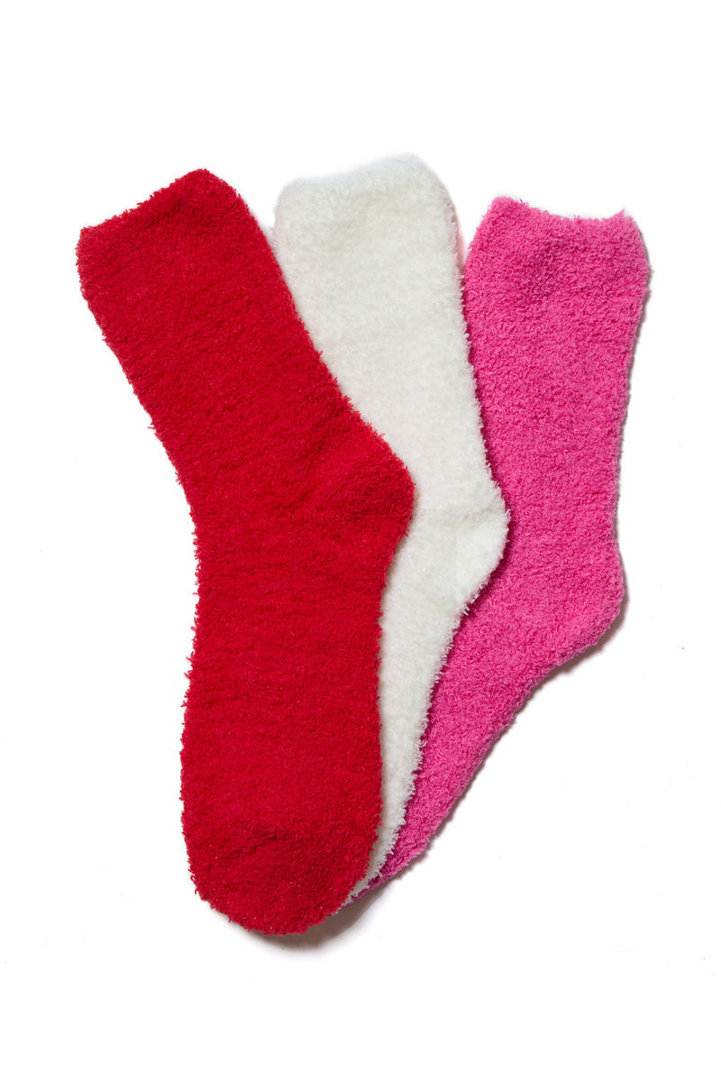 3 Pack Plush Cozy Socks