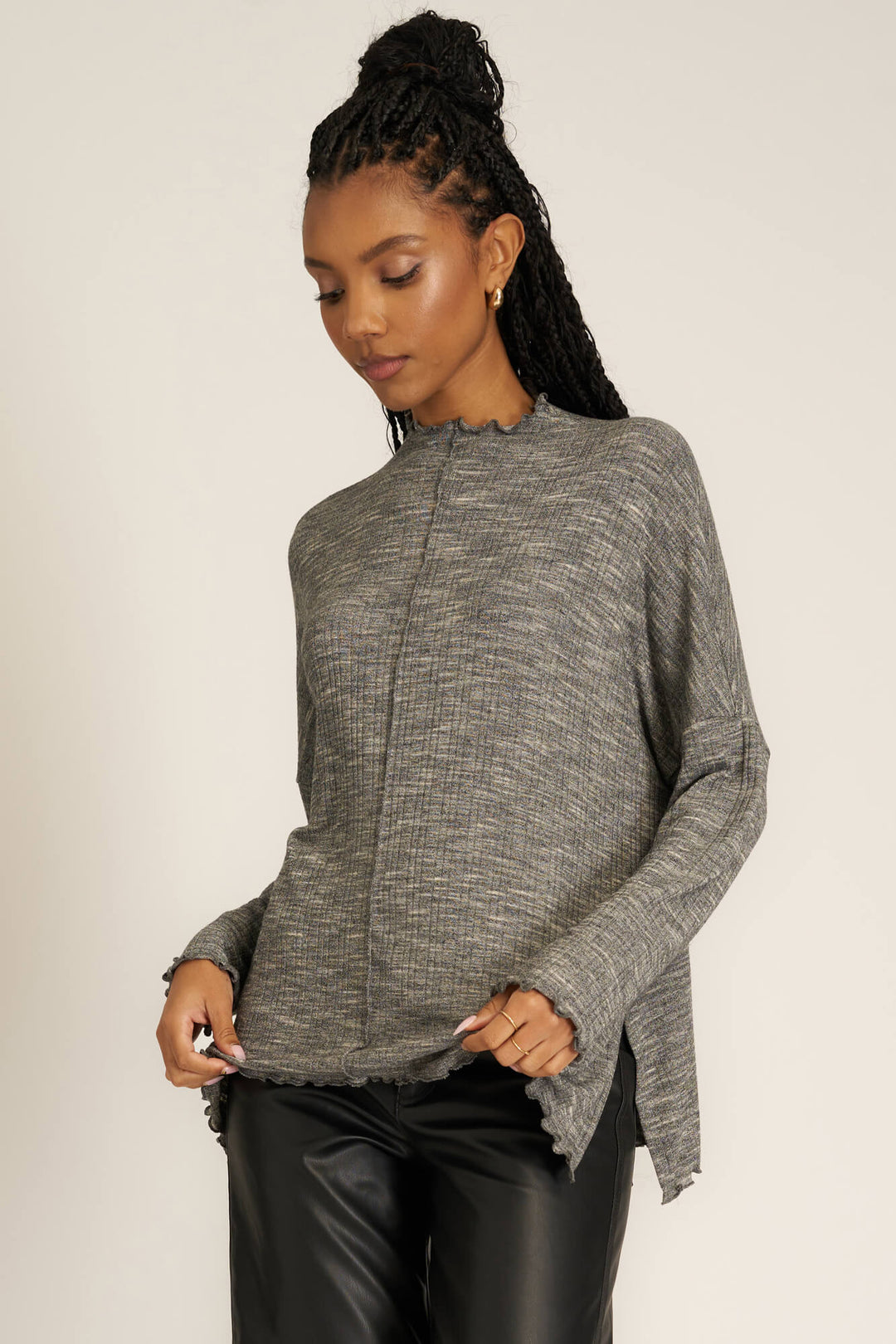 Project Social T Sea of Love Seamed Long Sleeve in Mother of Pearl - Dear Lucy