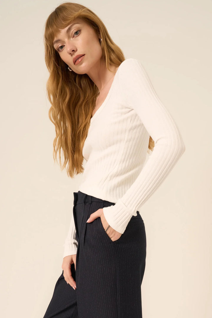 Project Social T What's The Scoop Long Sleeve White