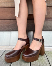 Free People Gwen Platform Mary Jane Pecan - Dear Lucy