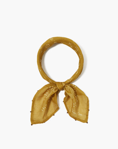 Chan Luu Dotted Paisley Bandana in Honey - Dear Lucy