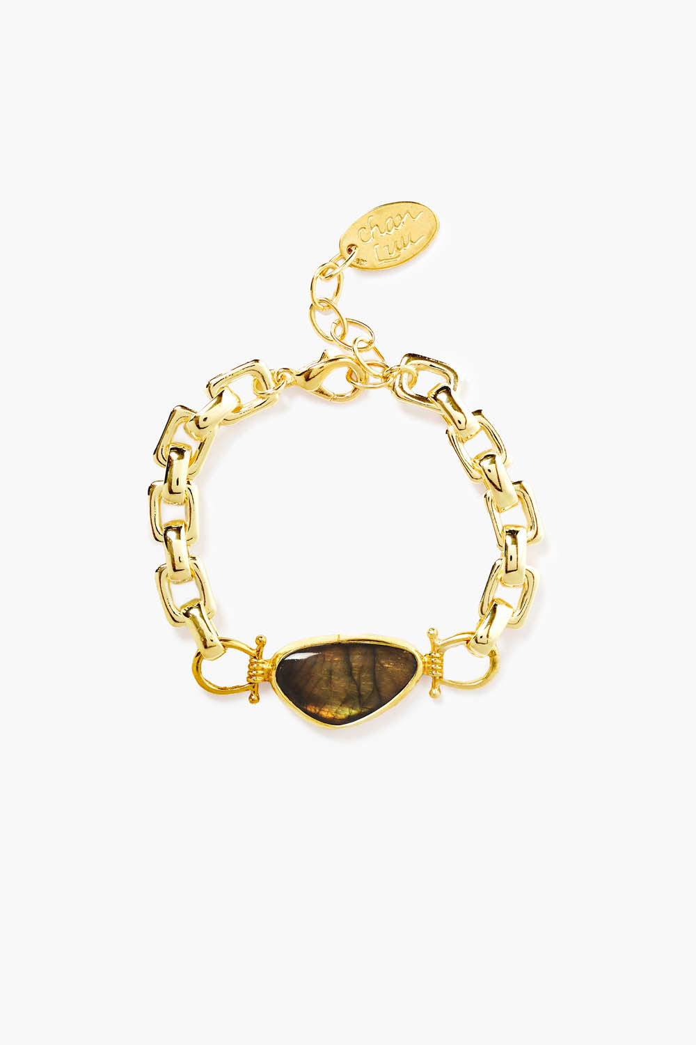 Chan Luu Chain Link Bracelet in Labradorite - Dear Lucy