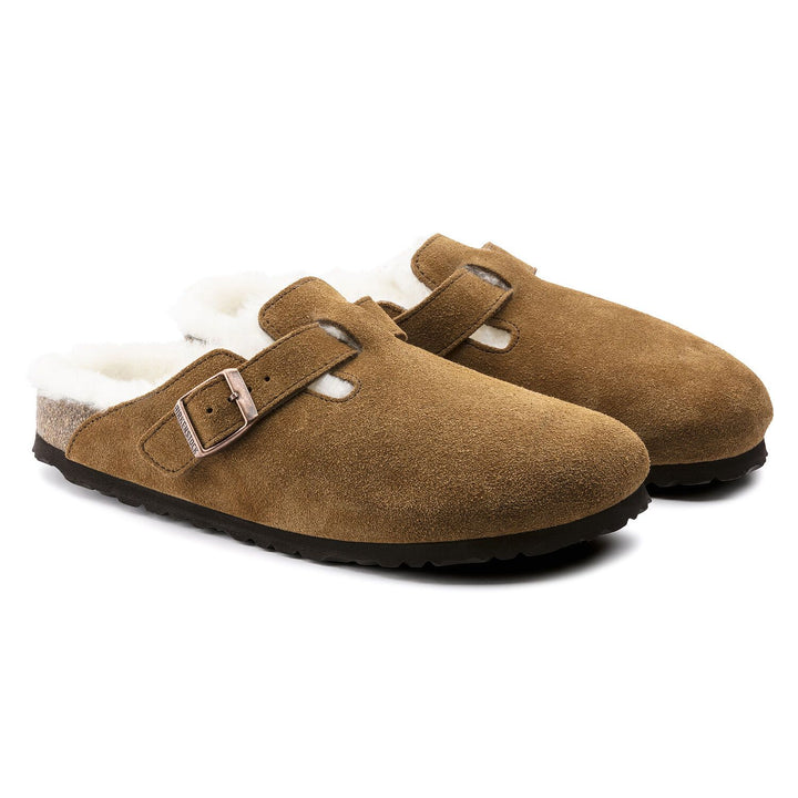 Birkenstock Boston Shearling Narrow Mink - Dear Lucy