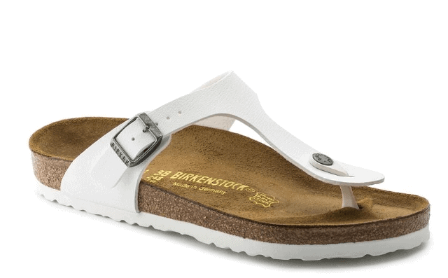 Birkenstock Gizeh White Birko-Flor - Dear Lucy