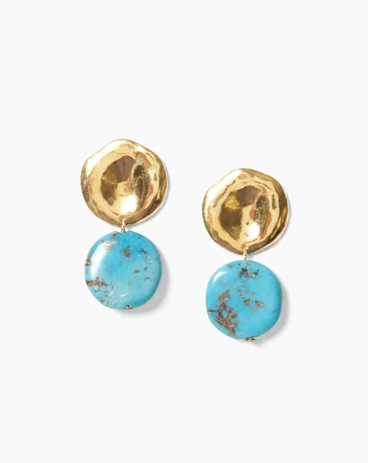 Chan Luu Tiered Coin Earrings in Turquoise - Dear Lucy