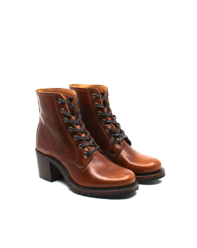Frye Sabrina 6G Lace Up Cognac - Dear Lucy