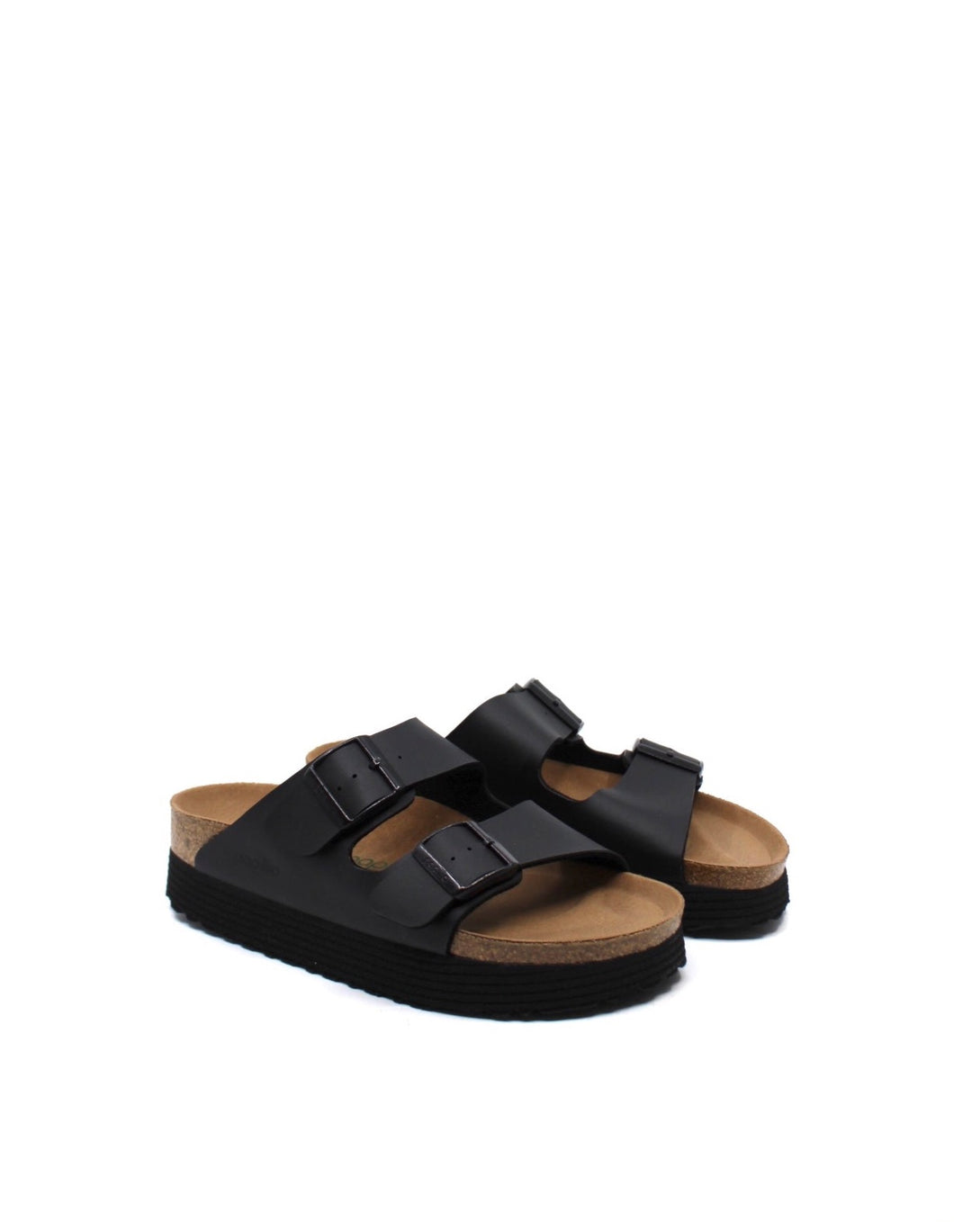Birkenstock Arizona Platform Groove Black Vegan Narrow - Dear Lucy