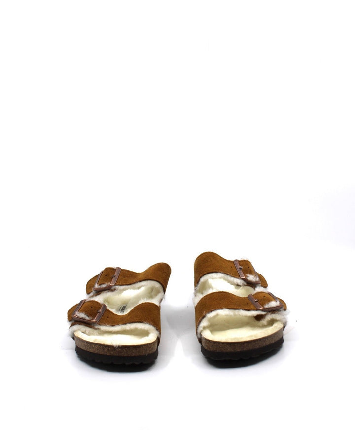 Birkenstock Arizona Shearling Mink - Dear Lucy