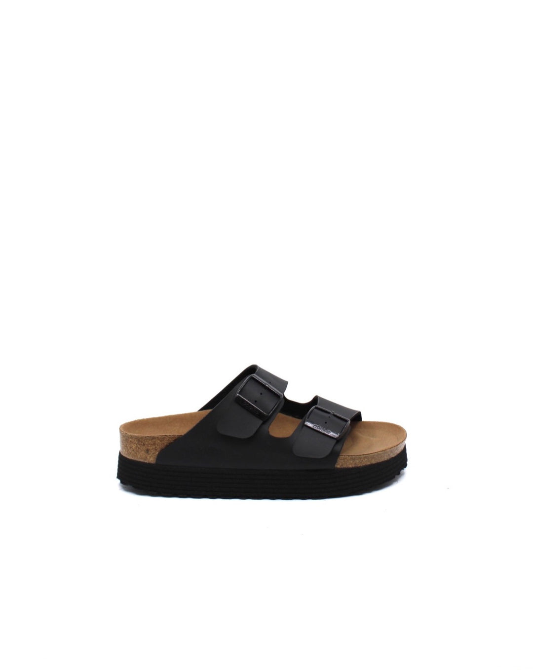 Birkenstock Arizona Platform Groove Black Vegan Narrow - Dear Lucy
