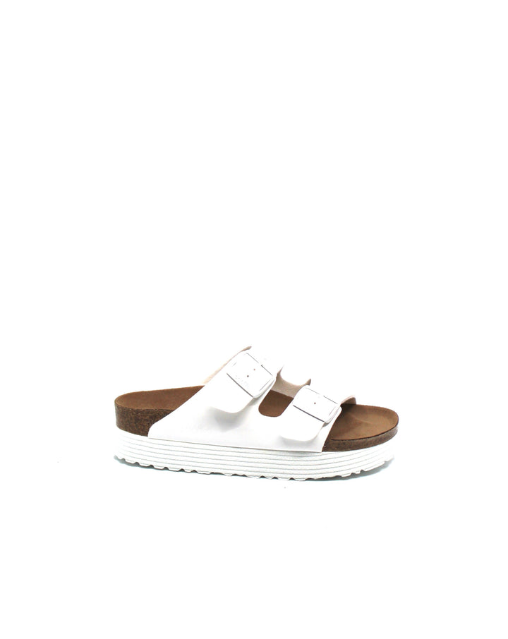 Birkenstock Arizona Platform White Vegan Narrow - Dear Lucy