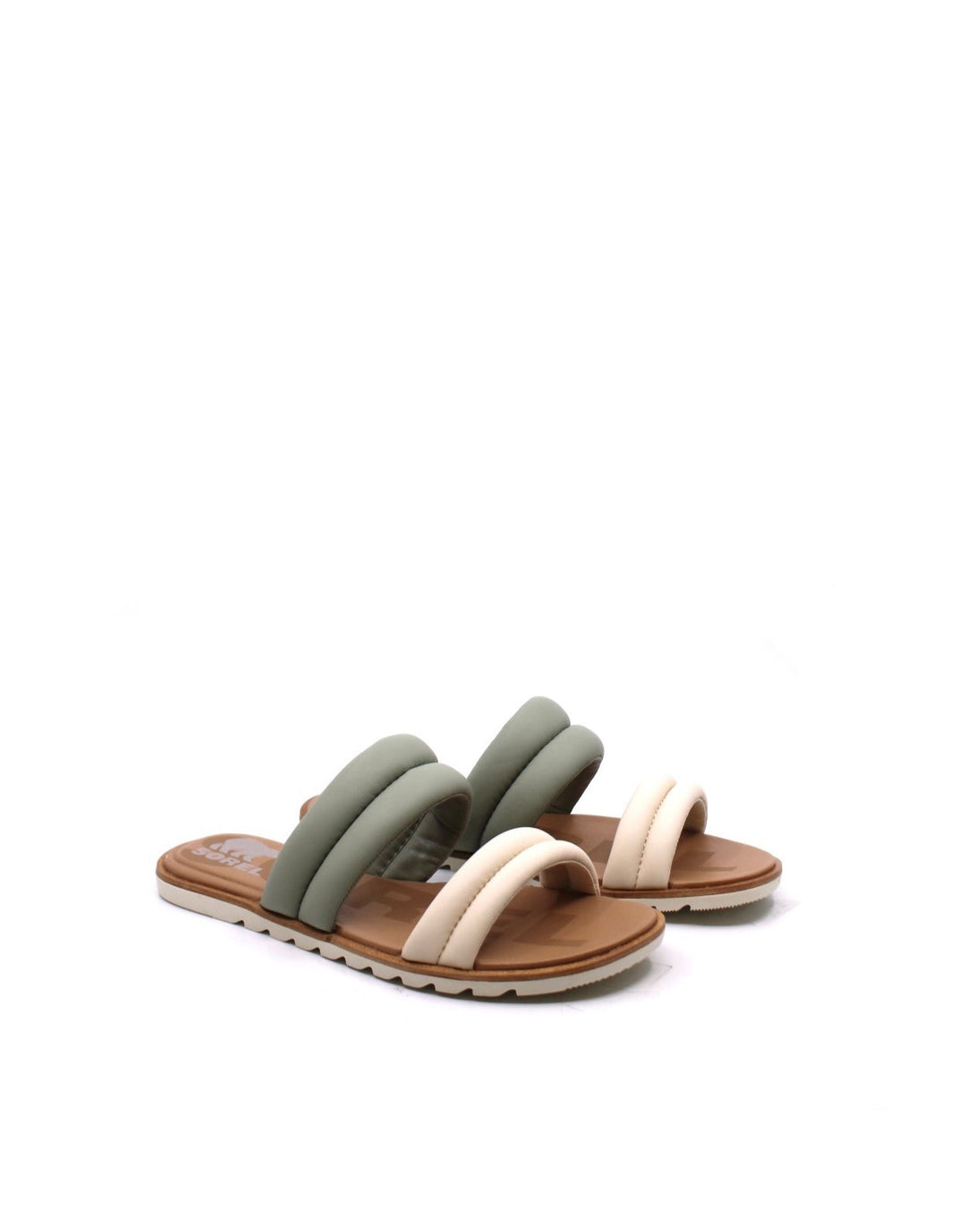 Sorel Ella II Puff Slide Safari/Chalk - Dear Lucy