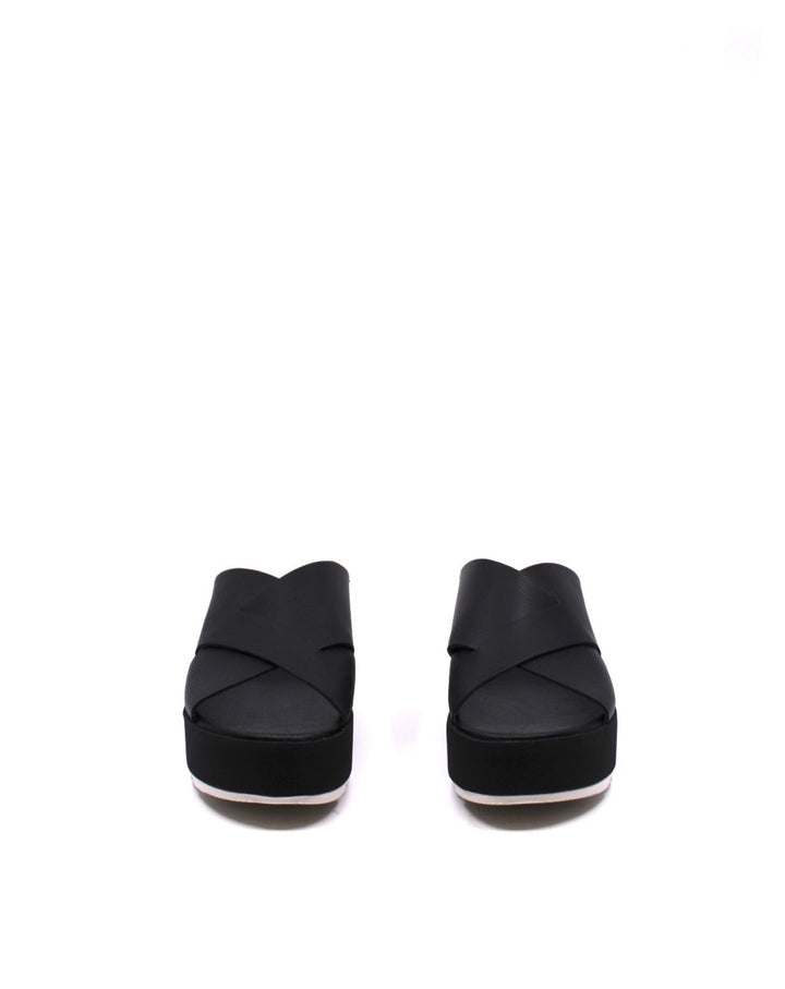 Sorel Cameron Flatform Mule Black/Sea Salt - Dear Lucy