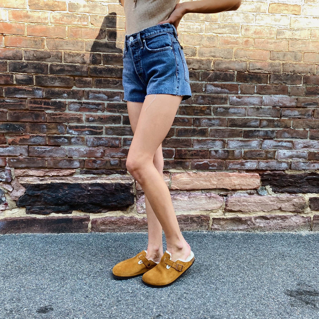 Birkenstock Boston Shearling Narrow Mink - Dear Lucy