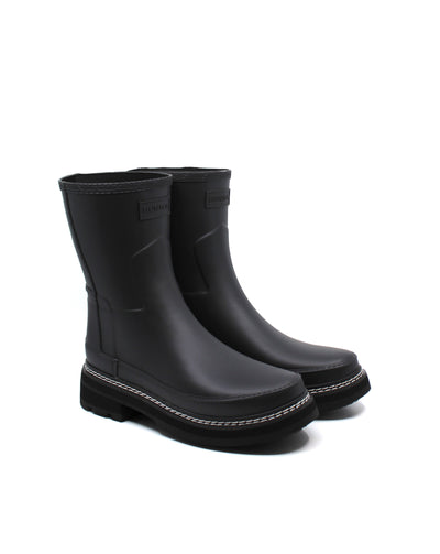 Hunter Refined Short Stitch Detail Wellington Black - Dear Lucy