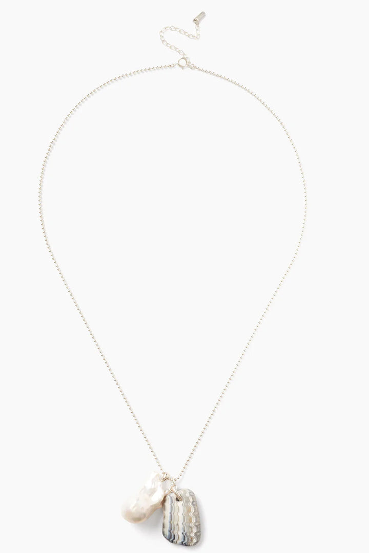 Chan Luu Fossilized Shell & Pearl Charm Necklace - Whim BTQ